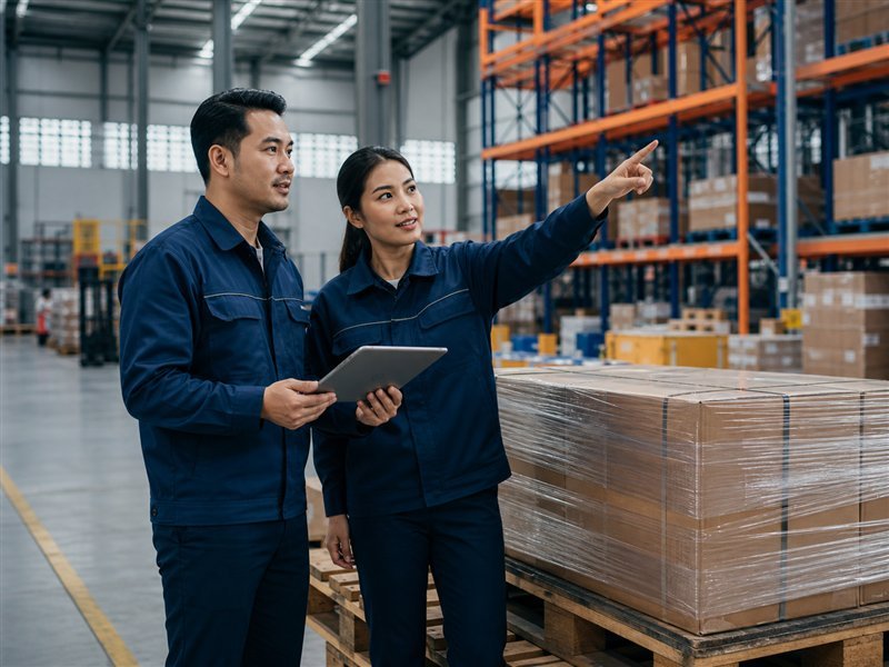 NST Cargo specialists planning a warehouse shipment